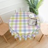 BETGINY Easter Plaid Round Tablecloth 70 Inch,Spring Coloring Checkered Table