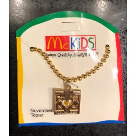 McKids Jewelry November Birthstone 14” Necklace With Movable Pendant New on Card