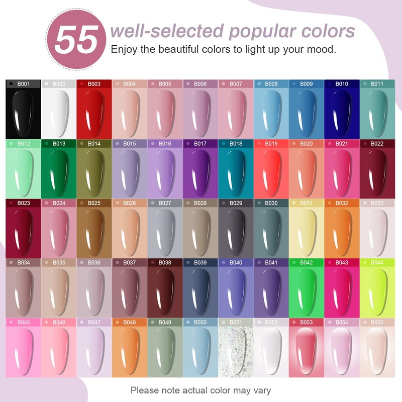 JODSONE Gel Nail Polish Kit 60 PCS with U V