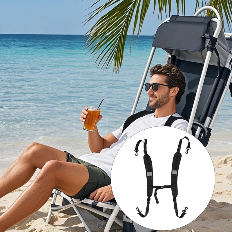 Lyreh Adjustable Beach Chair Backpack Straps Replacement Shoulder Straps for