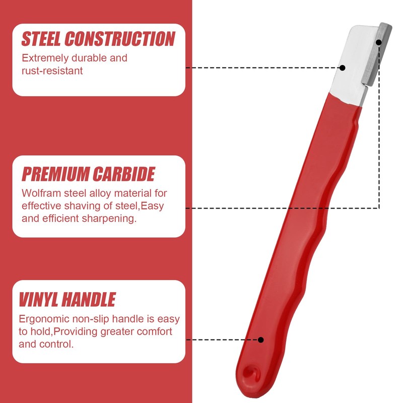 2pcs Pocket Blade Sharpener, Premium Wolfram Steel Garden Tool Sharpener