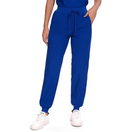 COZYFIT Scrub Pants for Women - Cargo Pants Scrubs with 7 Pockets,Soft Stretch,Royal Blue,L