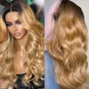 SOSEXY 13x4 1B/27 Highlight Ombre Lace Front Wigs Human Hair