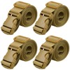 MAGARROW 1.5" Utility Straps with Buckle Adjustable, 4-Pack (Tan, 9.5