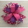 Handmade 10" Pink & Purple Easter Wreath Bow, Spring Lantern
