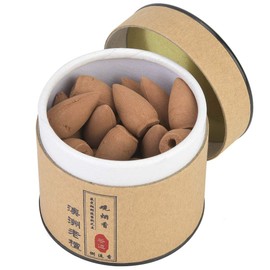 Hztyyier Backflow Incense, Backflow Incense Cones, Natural Fragrances, Sandalwood, Reflux Tower Incense Sticks for Yoga, Tea Room, Relaxation, Pack of 40 (#1)