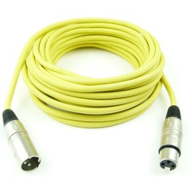 Adam Hall Cables K3MMF1000YEL Microphone Cable 10 m XLR Female to XLR Male Yellow