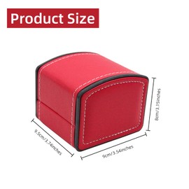 DOZNOZRI Single Watch Box Leather for Men Women Watch Travel Case with Removable Cushion Watch Storage Box for Women Men Watch Cases for Most Watches, Birthday Day Watch Box (Red)