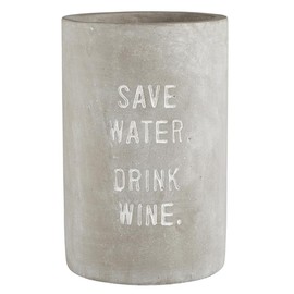 Santa Barbara Design Studio Wine Chiller Cement Holder for Wines, 8.5" Tall, Save Water