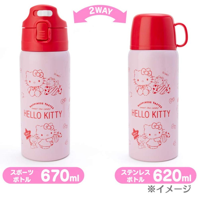 SANRIO Mewkledreamy 2-Way Stainless Steel Bottle, 21 fl oz (620