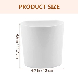 STOBOK 4Pcs Storage Basket Rolling Cart Storage Cups Tabletop Sundries Container Rolling Storage Bin Cart Pen Plant Cart Small Hanging Bucket for Home and Office, White