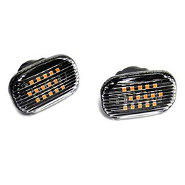 2x Clear Lens Side Indicator Amber LED Marker Repeater Light For Hi-lux VII Pickup RAV4 Celica Corolla MR2 Supra Harrier RX