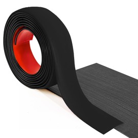 Art3d Self Adhesive Vinyl Floor Transition Strip, Laminate Floor Strip Floor Flat Divider Strip for Joining Floor Gaps, Carpet Threshold Transition, Floor Tiles (10 FT, 1.57in, Black)