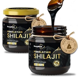 BeepWell Shilajit Resin (Pack of 2)– Pure Himalayan, 72% Fulvic Acid, 85+ Minerals, 80 Servings Healthcare Fitness Edible Supplement Dietary Vitamin