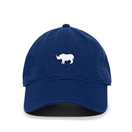 Tech Design Rhino Baseball Cap Embroidered Cotton Adjustable Dad Hat Royal Blue