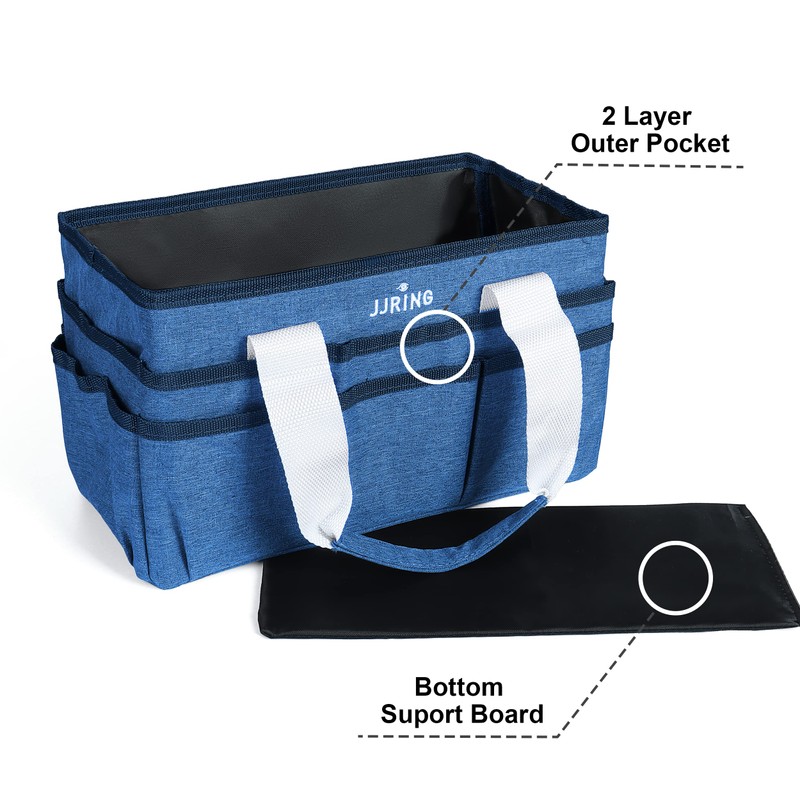 JJRING Craft Organizer Tote Bag, Art Storage Caddy with Multiple
