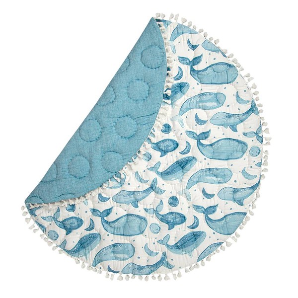 Crane Baby Reversible Quilted Playmat | Caspian Whale