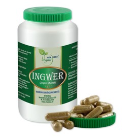 VITA IDEAL Vegan® Ginger Root 180 Capsules Zingiber Officinale Daily Serving 960 mg Ginger Root Pure Powder Vegetable Natural and No Additives