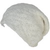 Headchange Popcorn Texture Slouch Knit Beanie (White)