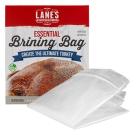 Lane's Turkey Brine Bag, 24" x 24" Extra Large Brining Bag with Strong Zipper, Enough to Hold Up To 25lb Turkey, BPA Free Chicken Brine Bag, No Fillers, Gluten Free Turkey Brine Bag, 1 Pack