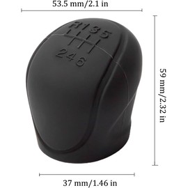 ZBOOROOR 6 Speed Speed Gear Knob Cover, Universal Car Shift Knob Cover with 1 Handbrake Cover for Manual and Automatic Cars for Providing Perfect Fit and Protection