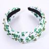 Boderier St.patricks - Diadema de trébol verde, diadema con nudo