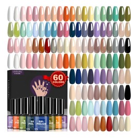 Set De Esmaltes De Uñas En Uv Gel De 60 Colores Para Uñas