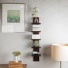 Utility Column Spine Wall Shelves - Color: Walnut