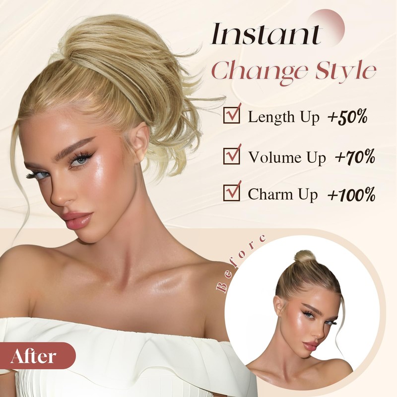 Sofeiyan Hairpiece with Clip, Hairpiece Braid with Flexible Wire for