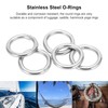 Alomejor 5pcs Round Rings Stainless Steel Smooth Welded O-Ring for