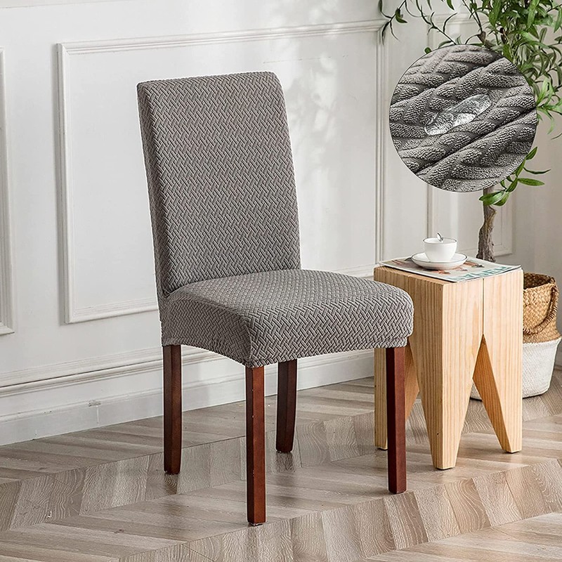 LLZRBHD 4 Pcs Chair Covers, Waterproof Elastic Material Durable Washable
