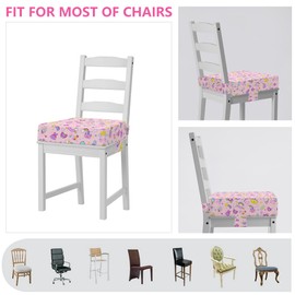 Toddler Booster Seat for Dining Table, KIDUN Upgrade 4 inch Heightening Cushion for Kids Chair, Adjustable, Heightening Booster Seat Pad for Boy/Girl, Toddler Booster Cushion.(Buckle/Pink)