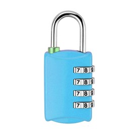 GotGala Combination Lock Resettable 4 Digit Padlock Outdoor Waterproof Combo Lock for School Gym Locker Fence Gate Hasp Cabinet Toolbox Cases (Blue)