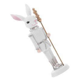 Operitacx Easter Bunny Resin Sculpture Bunny Decor Figurine for Easter Decorations Spring Home Decor