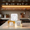 White Square Timer Clock 60-Minute Mechanical Kitchen Timer Wind up