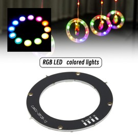 SING F LTD 5pcs RGB LED Ring 12 Bit RGB LED Strip Light WS2812 5050 LEDs for LED Walls Advertising Karaoke Wedding Decorations Compatible with 5V Logic Level Microcontroller