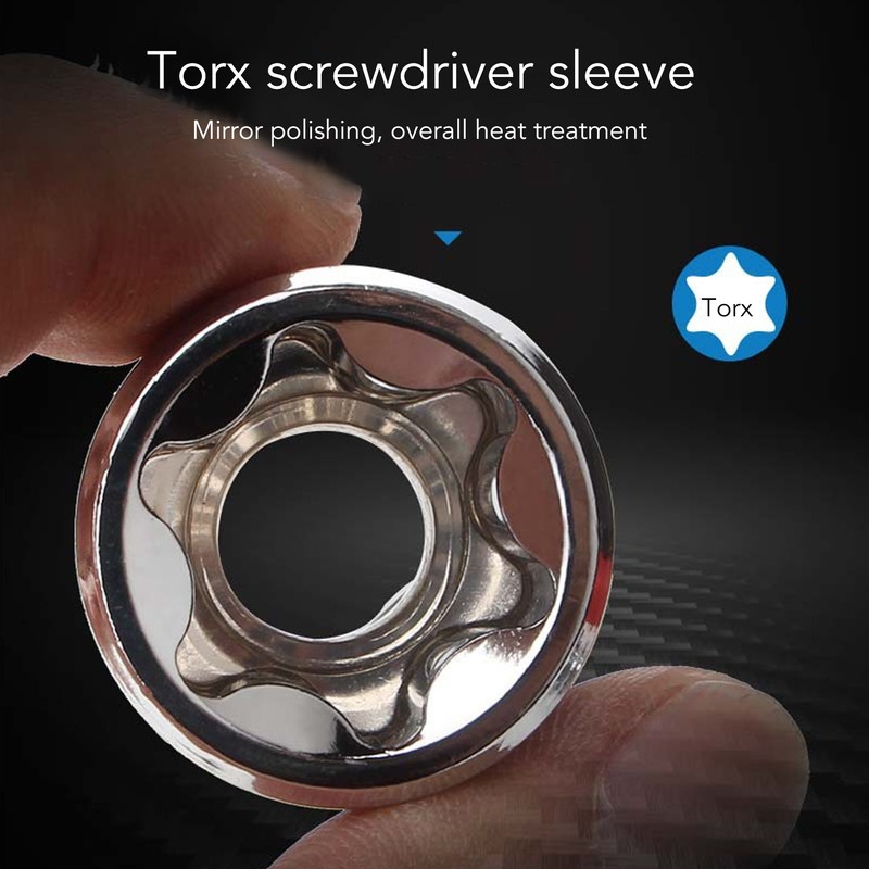 14Pcs E Star Socket Set Chrome Vanadium Steel Portable External