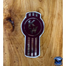 Kenworth Old Style Plum/Chrome Kenworth Emblem Decal Replacement High Quality USA Made