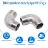 ZHMEINA 3/4" NPT Male x Male Threaded Elbow, 2Pcs 304