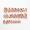 24pcs Nail Tip Shell Noody Color 3D Nail Adult Nail
