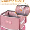 HOTOR Car Trash Can with Lid and Storage Pockets -
