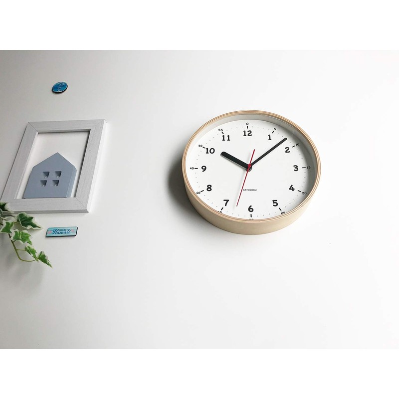 KATOMOKU plywood wall clock 10 sweep (continuous second hand) km-76N