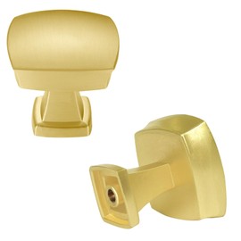 BIGLUFU 12Pcs Cabinet Knobs Square Solid Brass Drawer Vintage Retro Handles Pulls for Cabinets,Dresser,Kitchen Cupboards,Wardrobes,Chest Drawer with Screws (30mm)