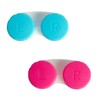 KyltoSynth Contact Lens Case, Contacts Case，2 Pcs, Immersion Kit， Holder Container for Home, Office, Outdoor (2, Colorful)