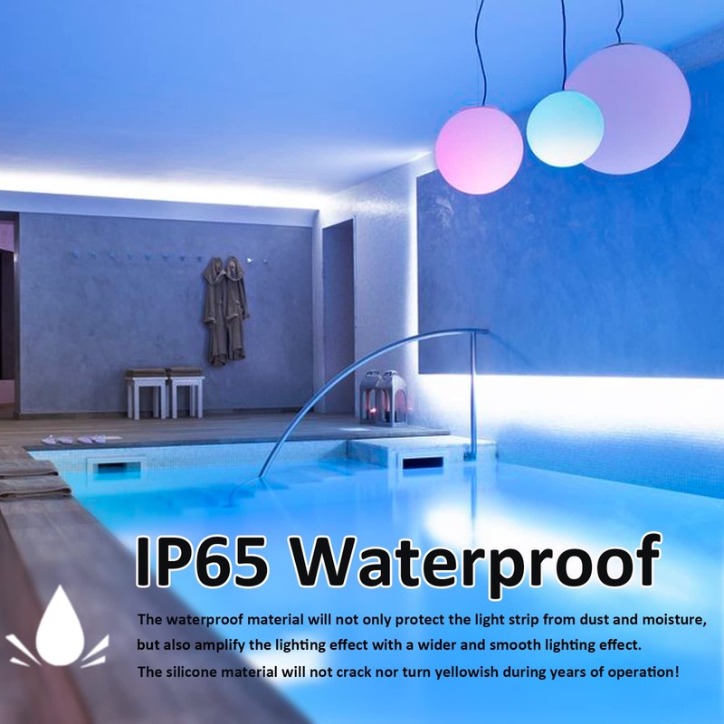 JOYLIT 24V COB LED Strip 16.4ft Dual Row IP65 Waterproof