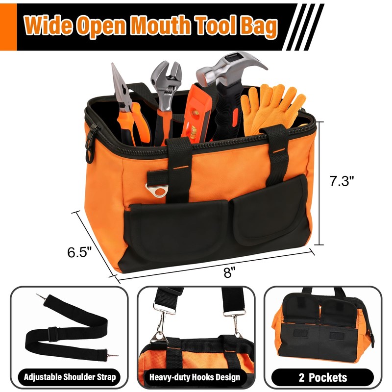Basytodio 27-Piece Kids Tool Set Real with Storage Tool Bag