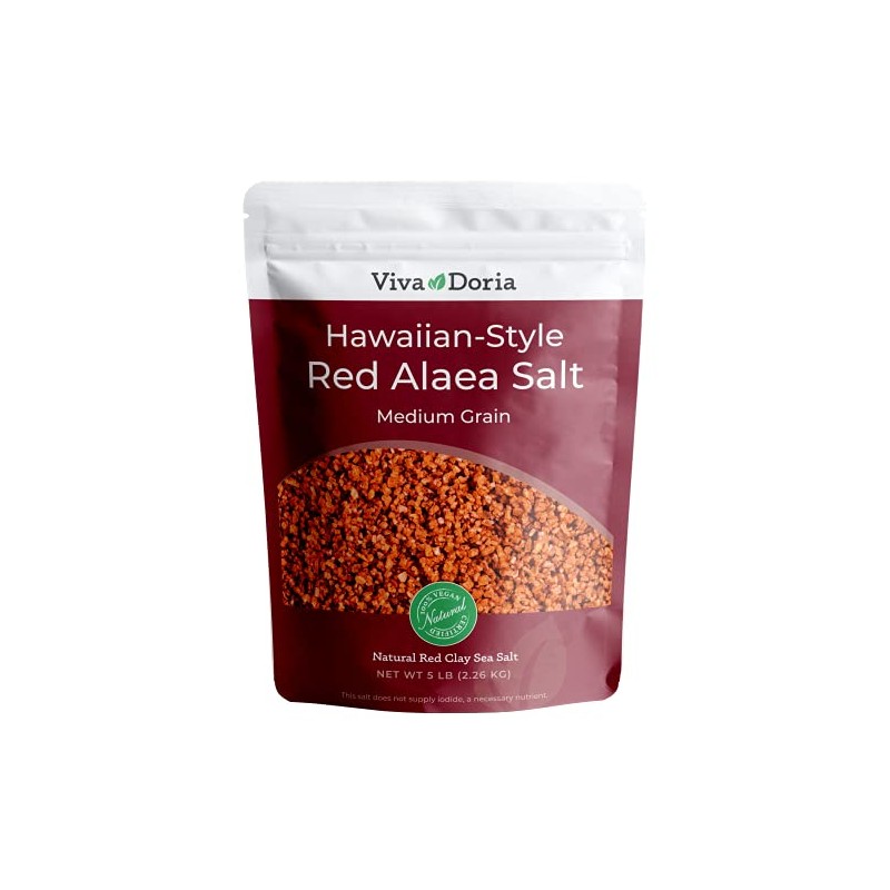 Viva Doria Hawaiian Red Alaea Sea Salt, Medium Grain, 5
