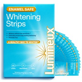 Lumineux Teeth Whitening Strips 21 Treatments – Peroxide Free - Enamel Safe for Whiter Teeth - Whitening Without The Sensitivity - Dentist Formulated - Sensitivity