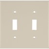 Power Gear Double Toggle Switch Wallplate, Unbreakable Nylon, Light Switch