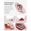 WESTBRONCO Puffer Crescent Shoulder Bags for Women Puffy Quilted Handbags,